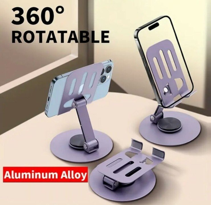 حامل الهواتف واللوحات الرقمية الاحترافي - معدني بالكامل ودوران 360 - الصورة 3