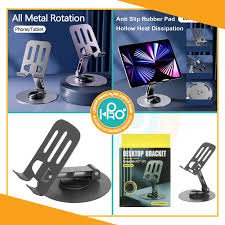 حامل الهواتف واللوحات الرقمية الاحترافي - معدني بالكامل ودوران 360 - الصورة 5