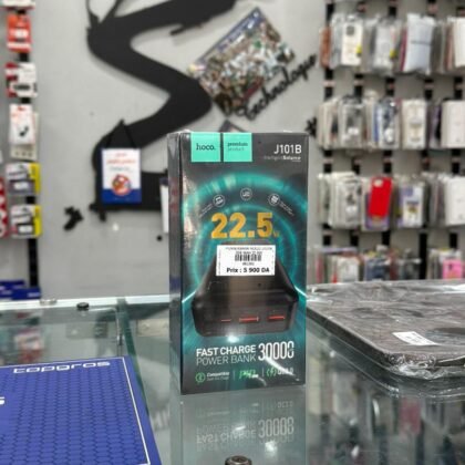 Power Bank  J101B Astute – Hoco Banque d’alimentation 30 000 mAh, 22,5 W, Noir/Blanc